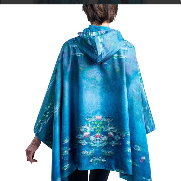 Raincaper, Monet "Water Lillies" design Rain Poncho - Picture 2 of 10
